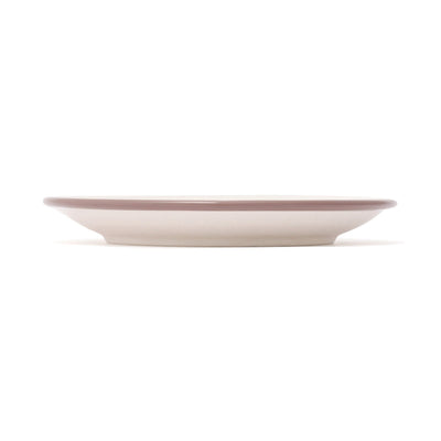 Bicolor Rim Plate Medium White