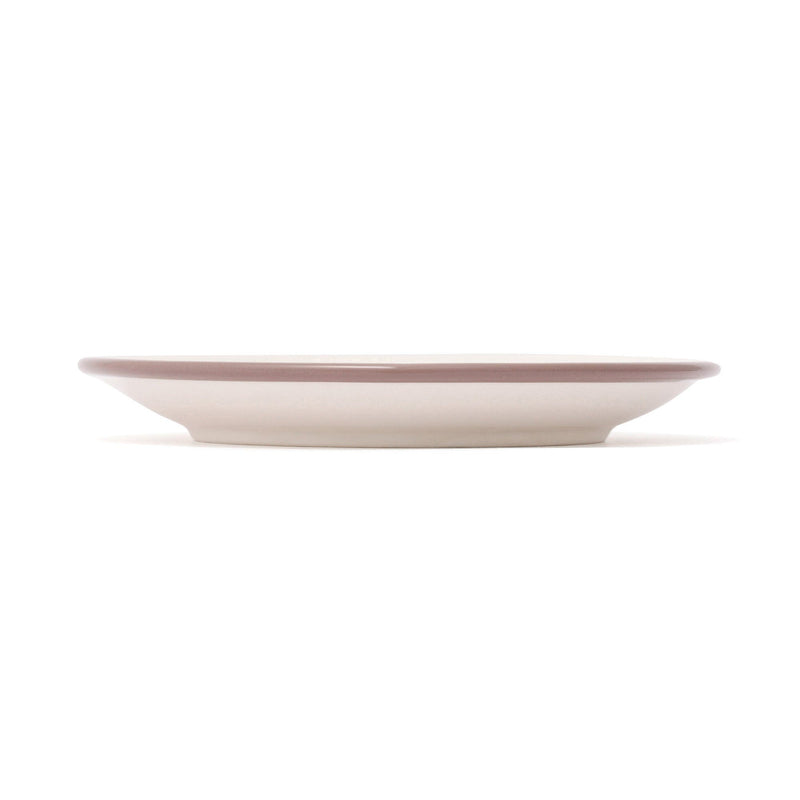 Bicolor Rim Plate Medium White