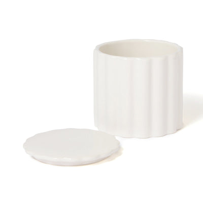 Scalloped Steaming Cup White