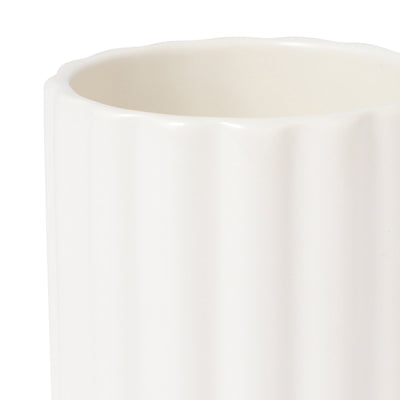 Scalloped Steaming Cup White