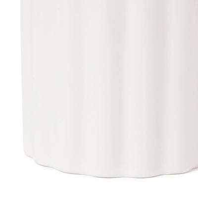 Scalloped Steaming Cup White