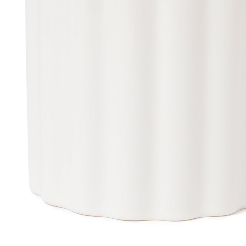 Scalloped Steaming Cup White