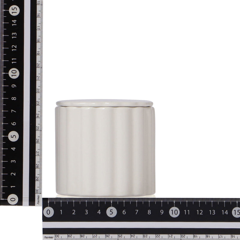 Scalloped Steaming Cup White