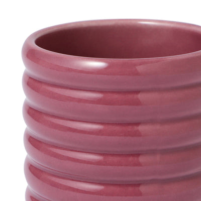 Scalloped Steaming Cup Red