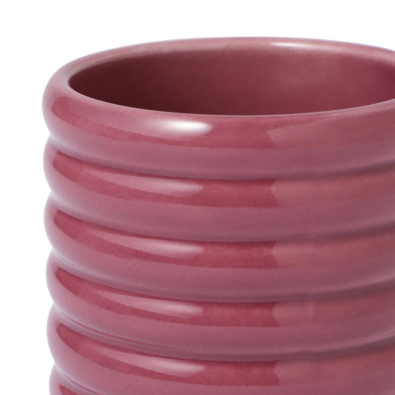 Scalloped Steaming Cup Red