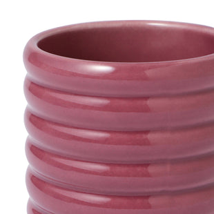 Scalloped Steaming Cup Red