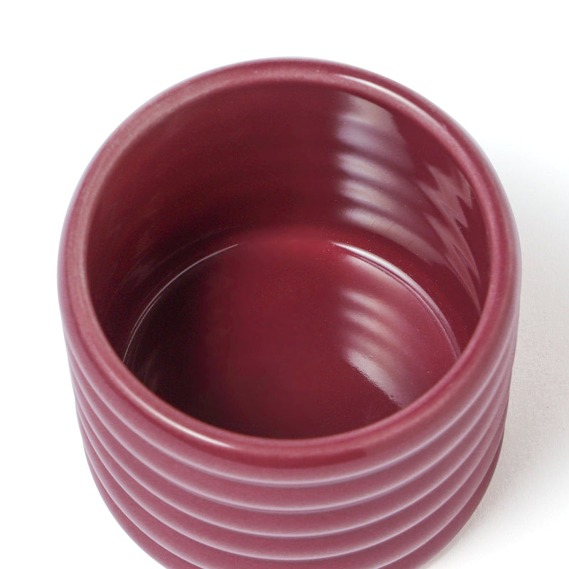 Scalloped Steaming Cup Red