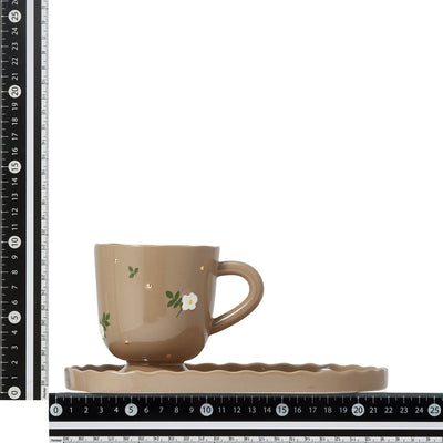 Fleuron Cafe Set Brown