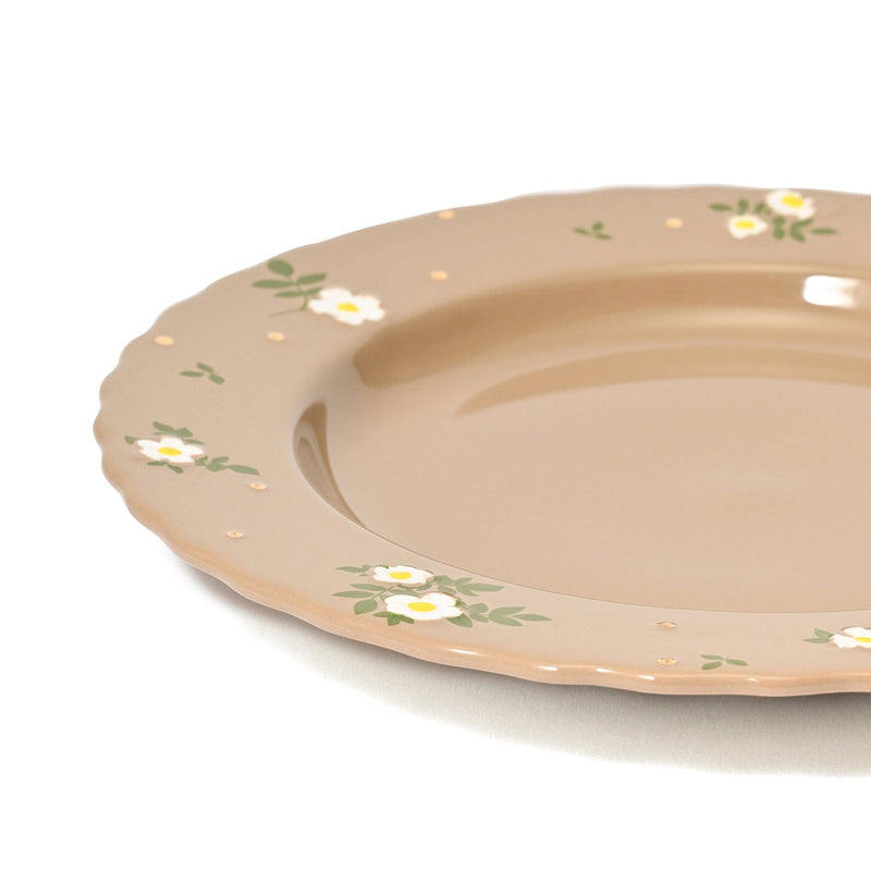 Fleuron Plate Medium Brown