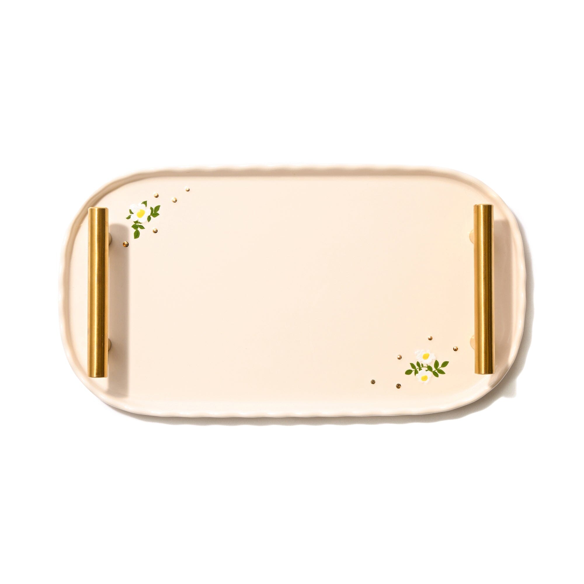 Fleuron Cake Tray Ivory