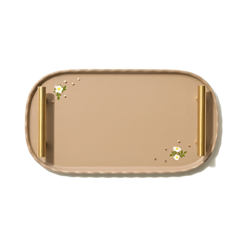 Fleuron Cake Tray Brown