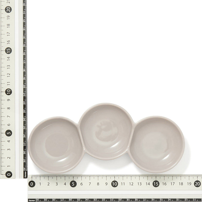 Separate Plate 3-Piece Set Gray