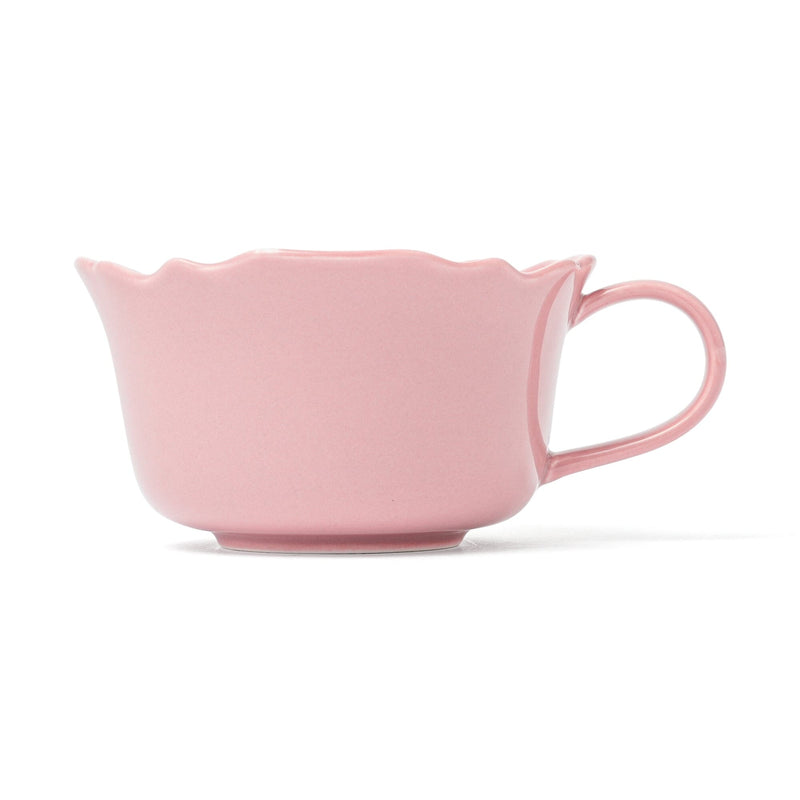 Flower Rim Soup Cup Pink