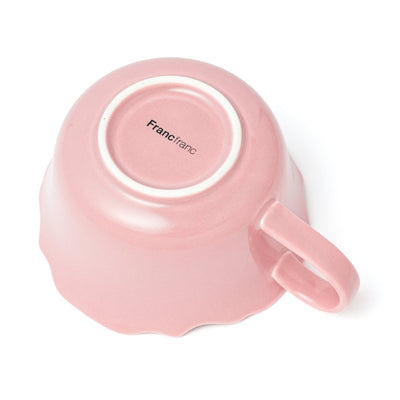 Flower Rim Soup Cup Pink