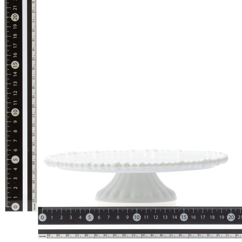 Pearl Cake Stand 1 Tier White