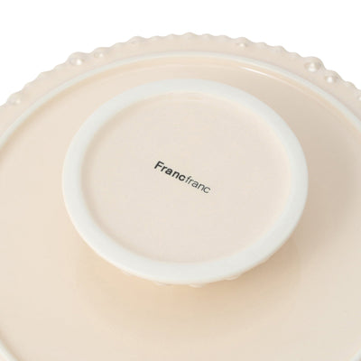 Pearl Cake Stand 1 Tier Beige