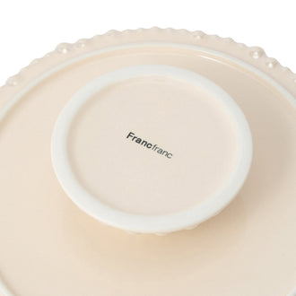 Pearl Cake Stand 1 Tier Beige