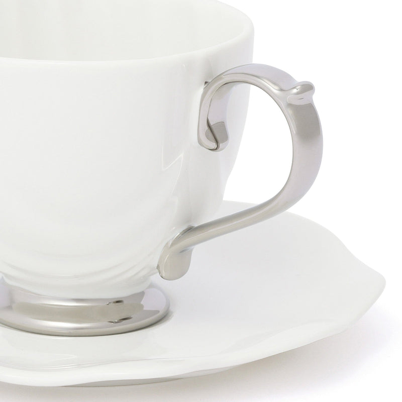Shell Cup & Saucer White