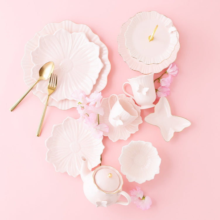 Petal Frill Cup & Saucer Pink