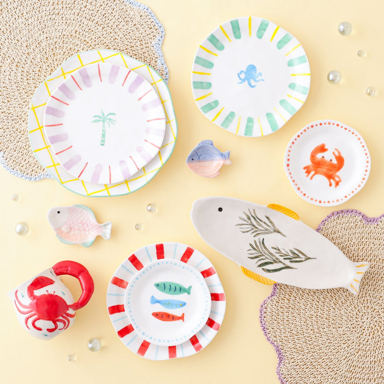Hand Paint Plate Octopus Medium
