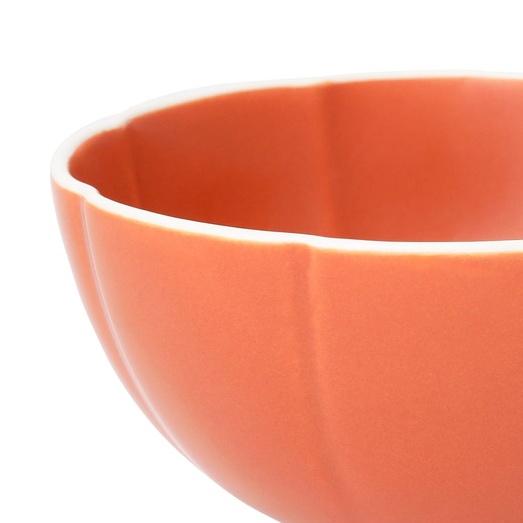 Flower Mini Rice Bowl Orange