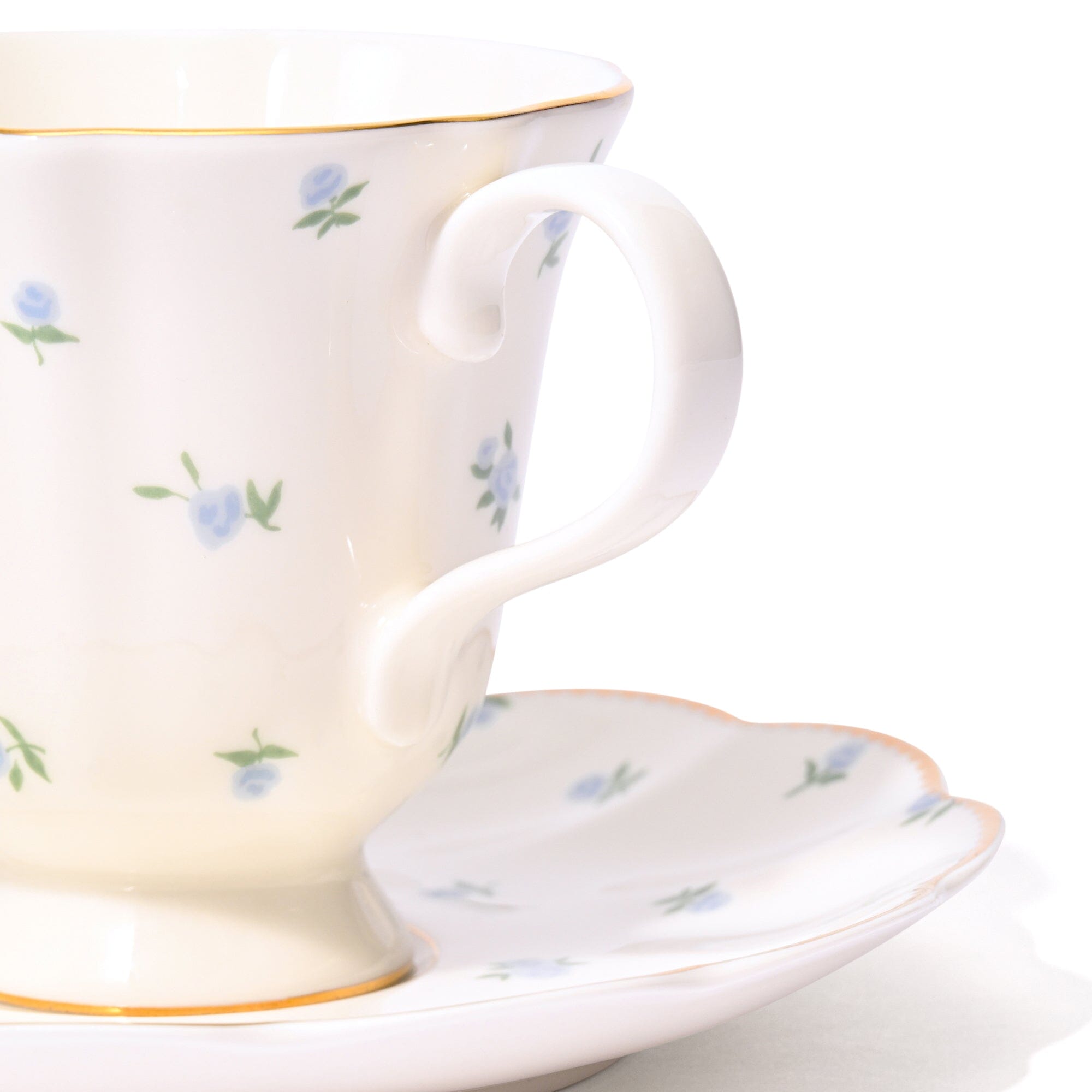 Classic Rose Cup & Saucer Blue