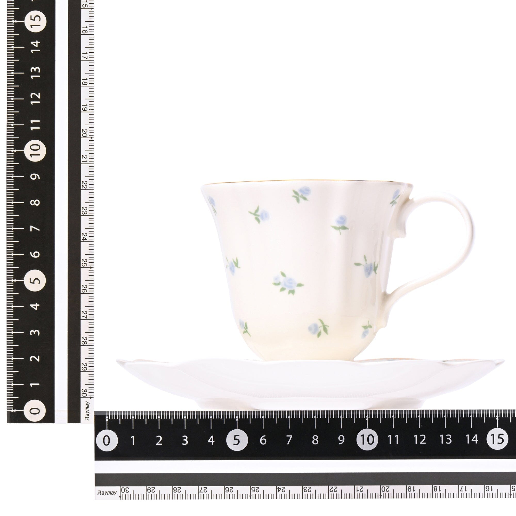 Classic Rose Cup & Saucer Blue