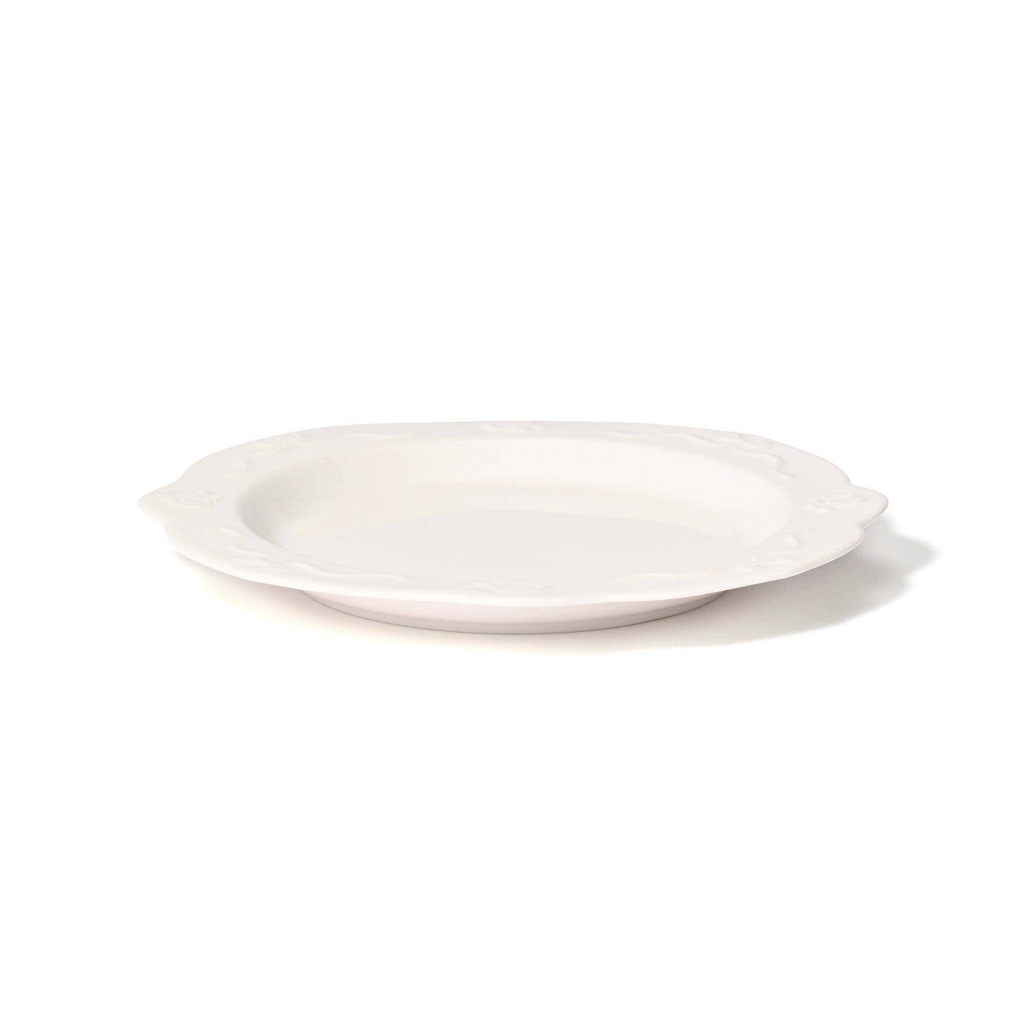 Rose Relief Plate Small White
