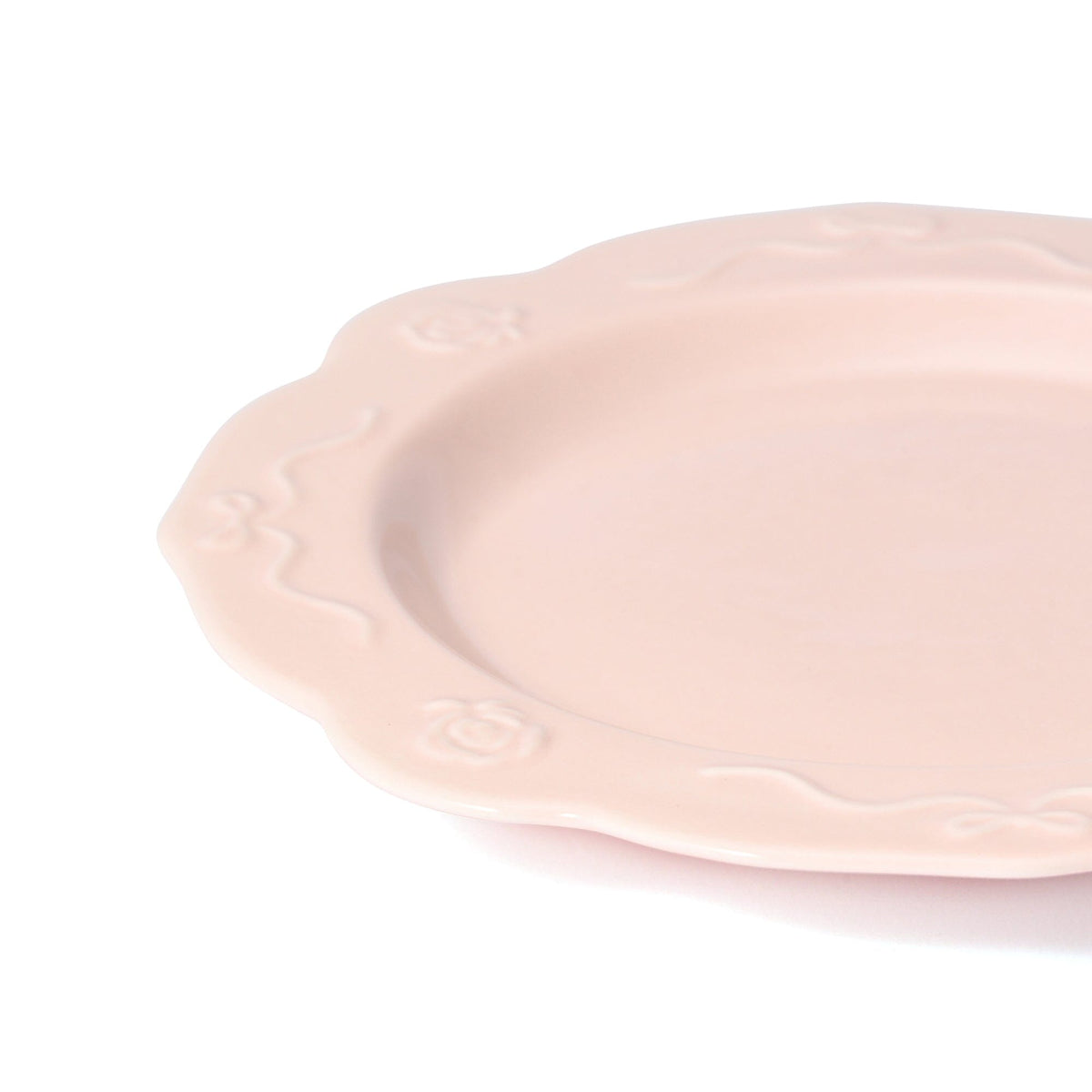 Rose Relief Plate Small Pink
