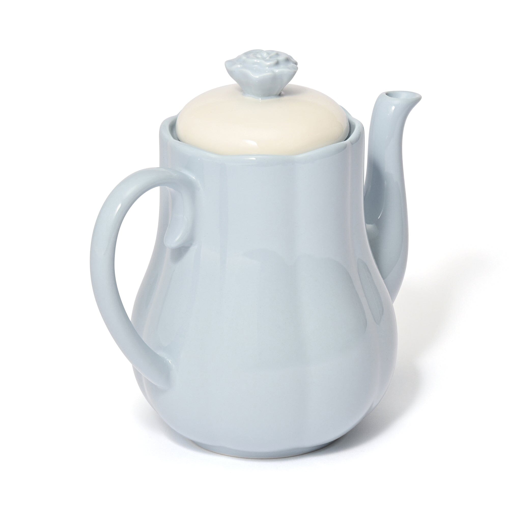 Rose Relief Teapot Blue
