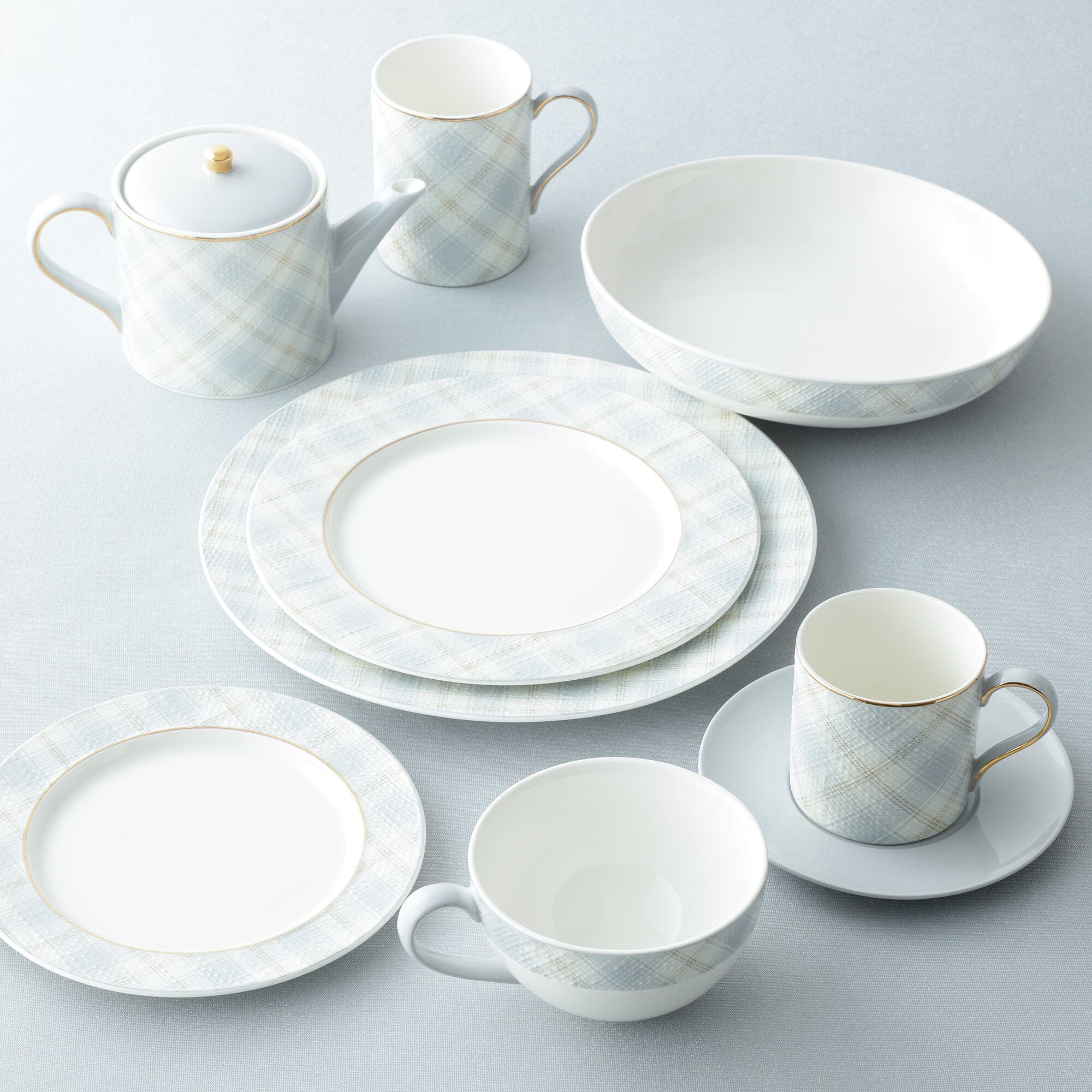 Tartan Plate M Gray