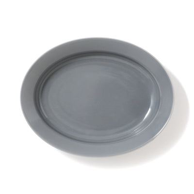 Mino Easy To Scoop Oval Plate Gray
