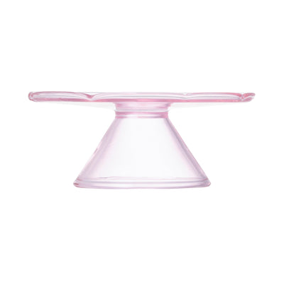 Flower Glass Cake Stand Pink