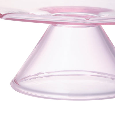 Flower Glass Cake Stand Pink