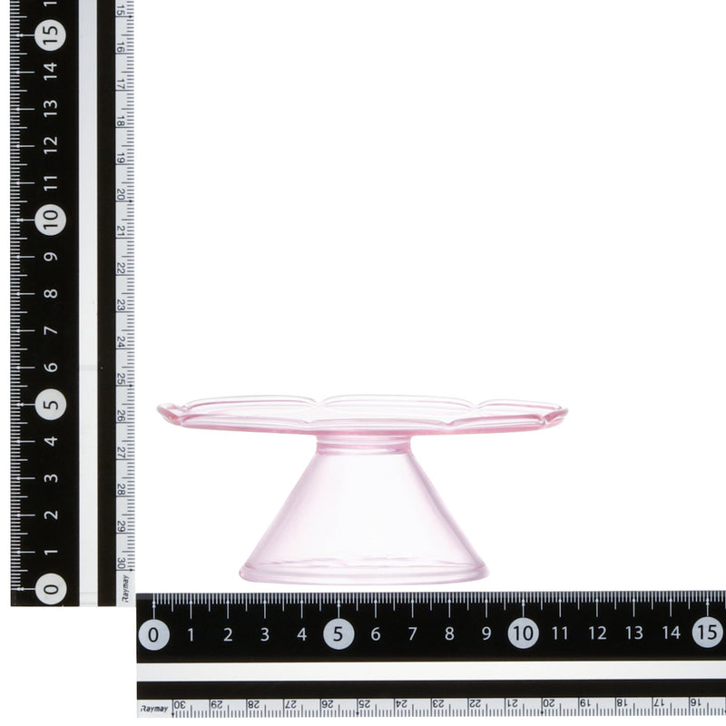 Flower Glass Cake Stand Pink