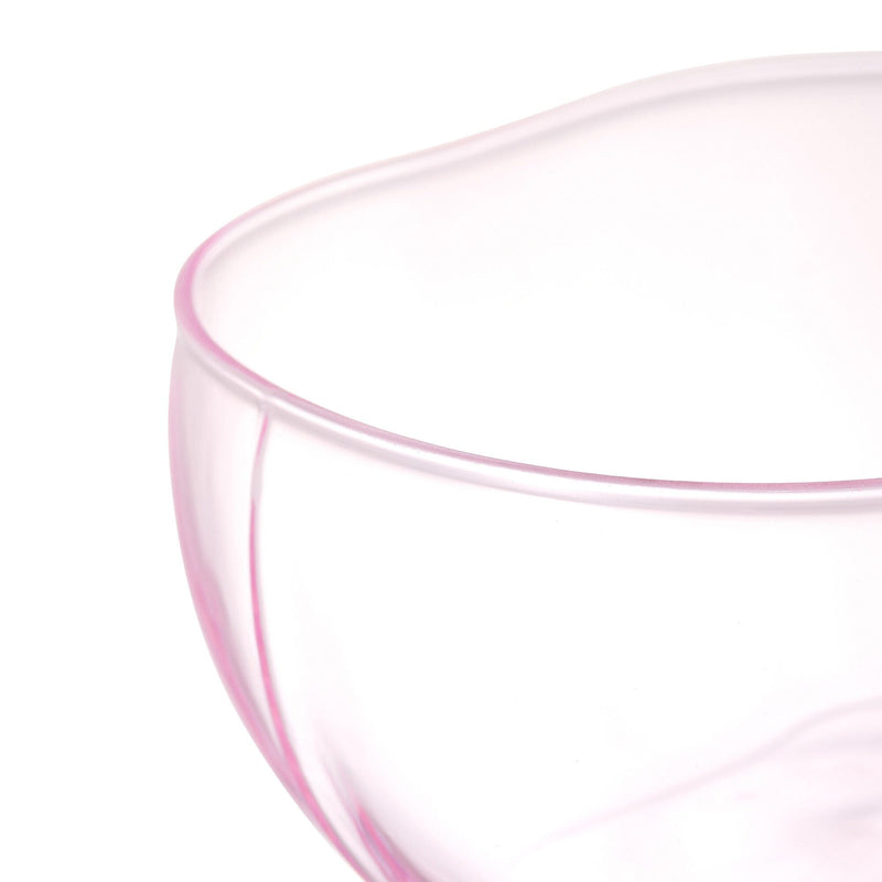Glass Bean Bowl Pink