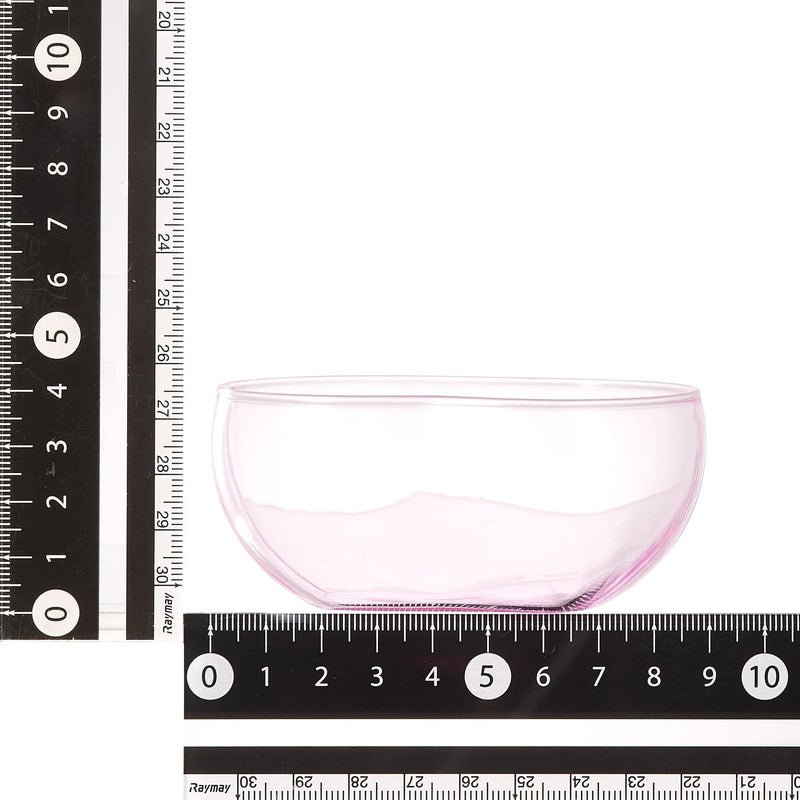 Glass Bean Bowl Pink
