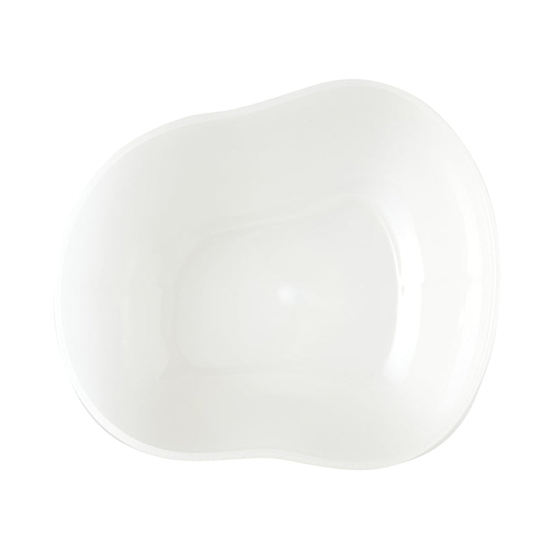 Glass Bean Bowl White