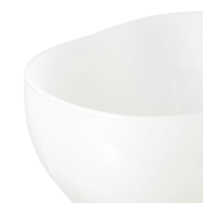 Glass Bean Bowl White