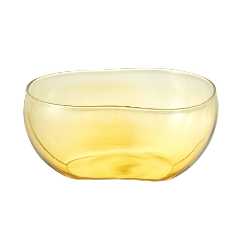 Glass Bean Bowl Yellow
