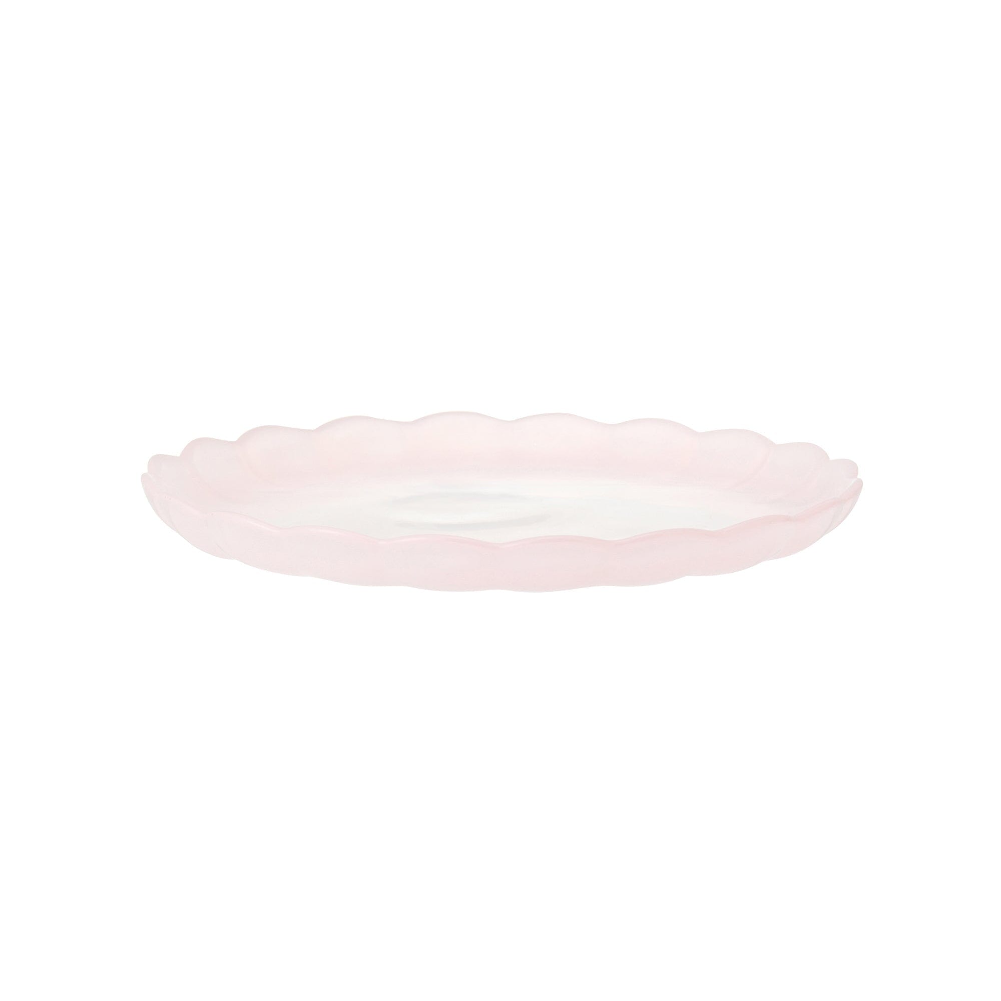 Floria Glass Plate Medium Pink