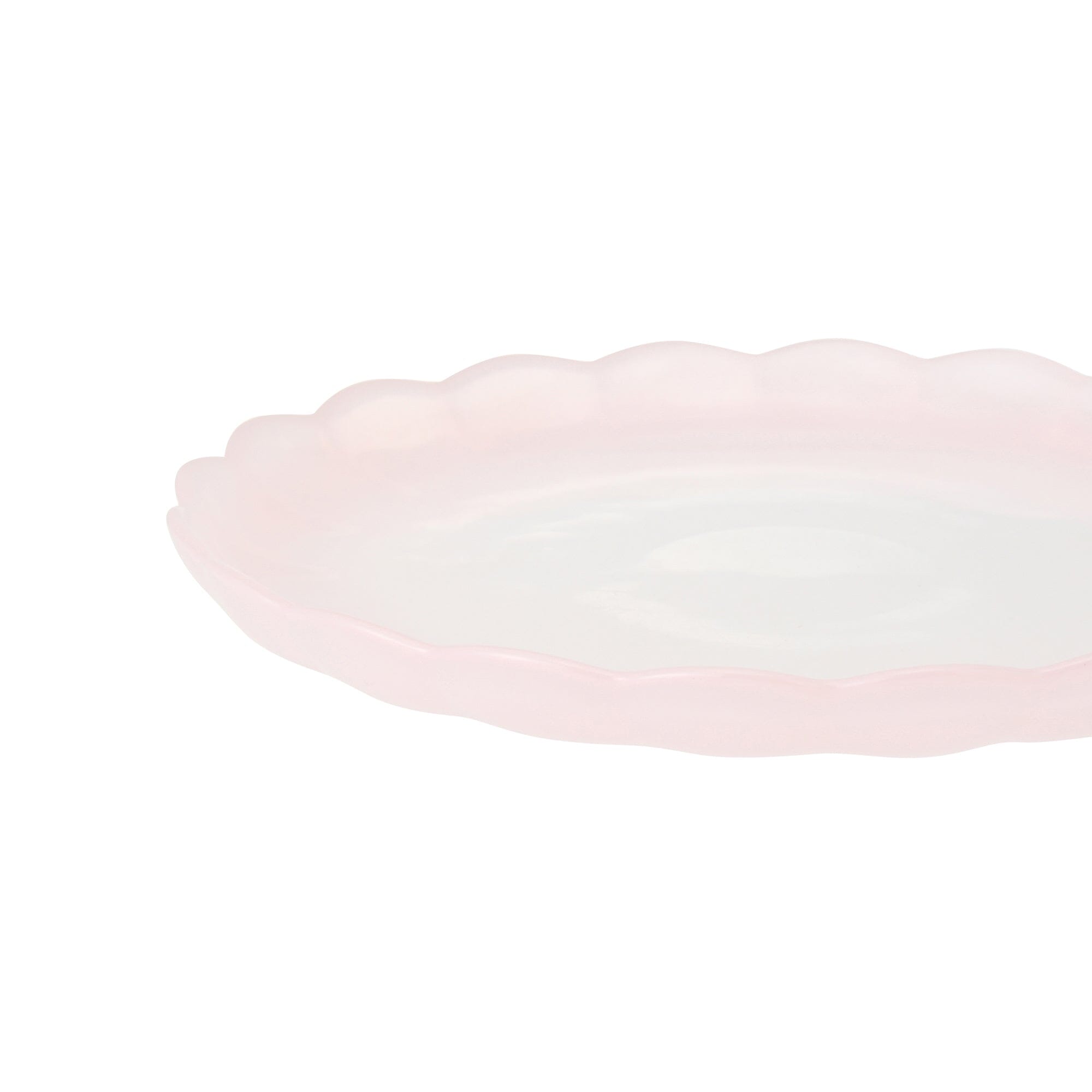 Floria Glass Plate Medium Pink