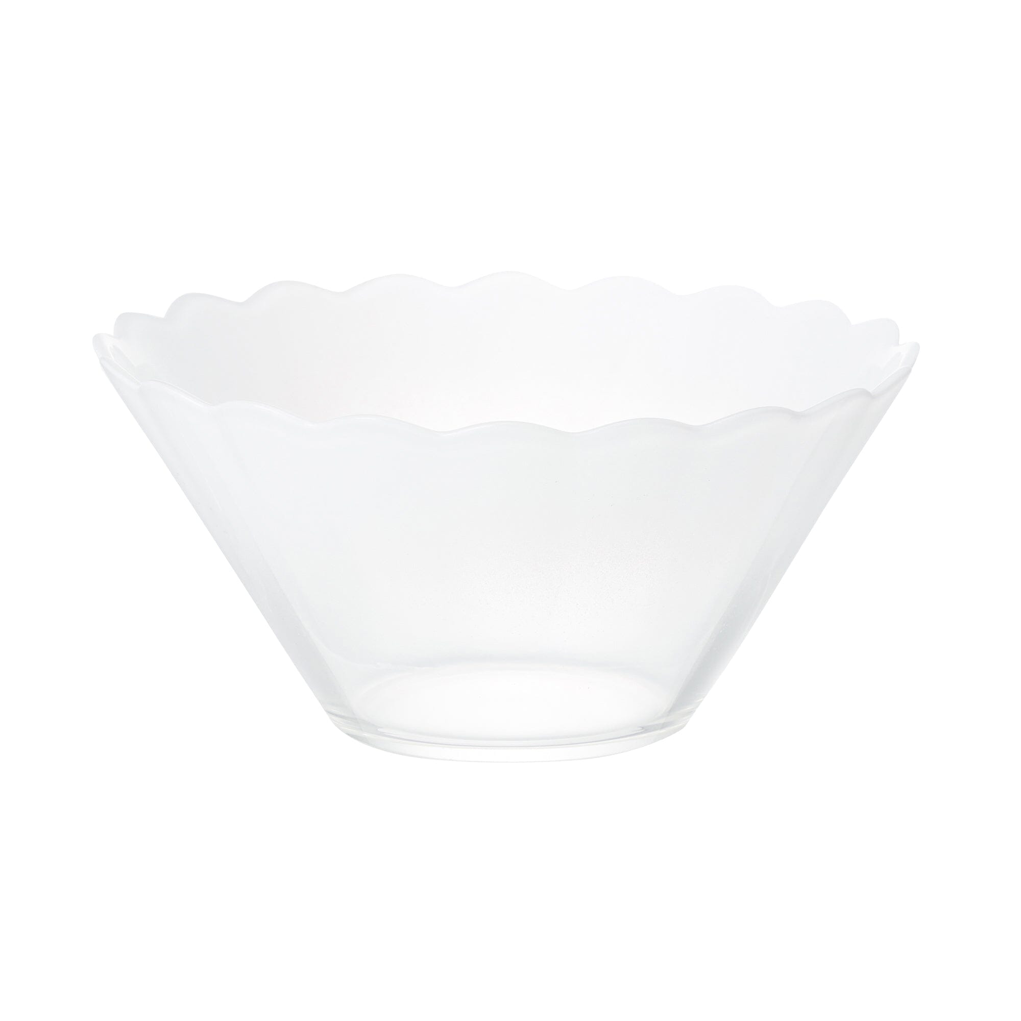 Floria Glass Deep Bowl White