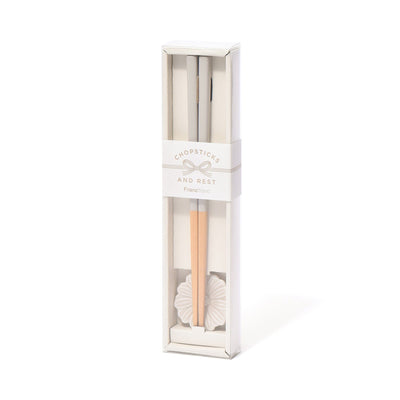 Chopsticks & Rest Giftset  Ivory