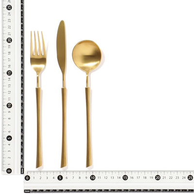 Pair Cutlery 6 Piece Dinner Set  Gold