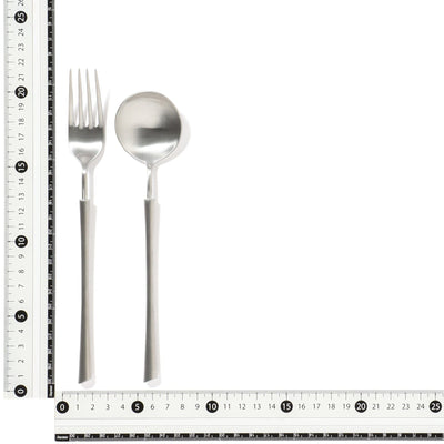 Pair Cutlery 4 Piece Dinner Set  Silver