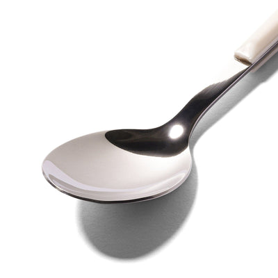 Color Handle Teaspoon White