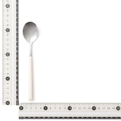 Color Handle Teaspoon White