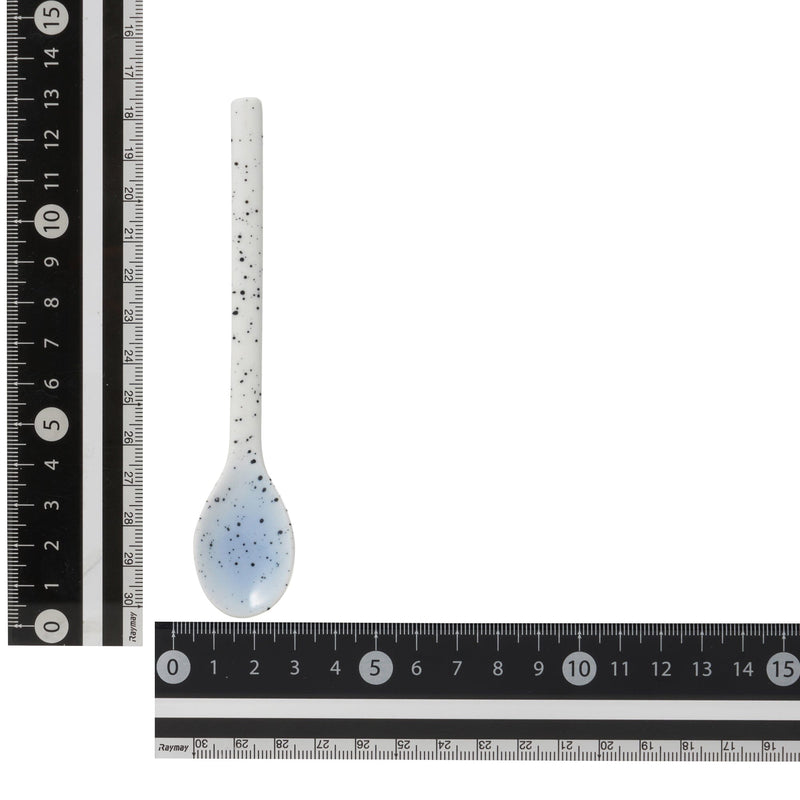 Splatter Dessert Spoon Blue