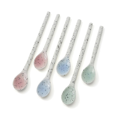 Splatter Dessert Spoon Blue
